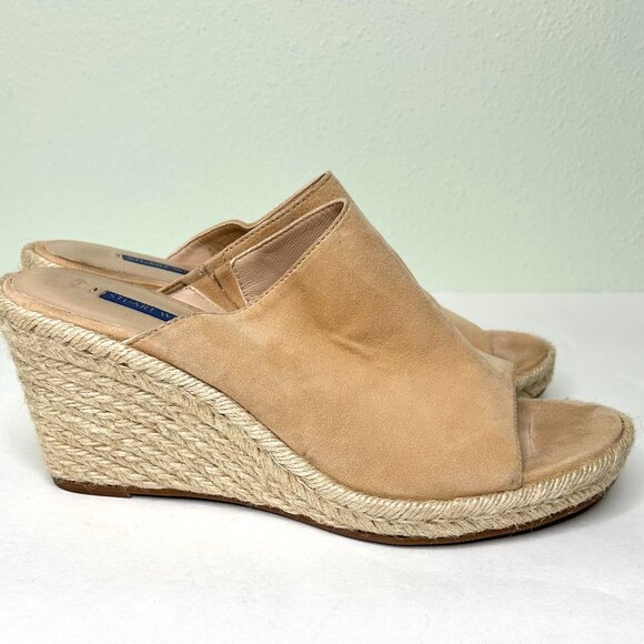 Stuart Weitzman Marabella Platform Espadrille Wedges Tan Size 9 - Picture 15 of 15